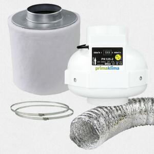 Abluft Set Eco 160m³ - 240m³ 125mm 2-Stufen