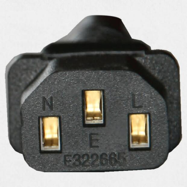 IEC Kaltgerätedose auf Schukostecker 5m