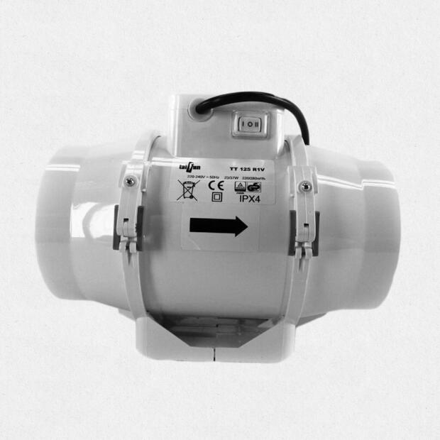 2 Speed Inline Ventilator 220/280m³/h 125mm Flansch