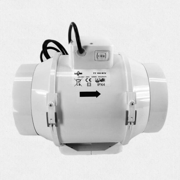 2 Speed Inline Ventilator 405/520m³/h 160mm Flansch