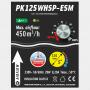 Prima Klima Silenced Fan EC 0-100% Dimmable 450m³/h 125mm