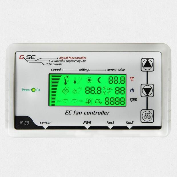 GSE EC LCD-Lüftungsregler (2 Lüfter)