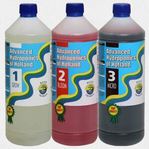 Advanced Hydroponics Set Grow, Bloom, Micro  3x 1 Liter