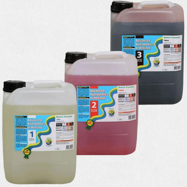 Advanced Hydroponics Set Grow, Bloom, Micro  3x 10 Liter