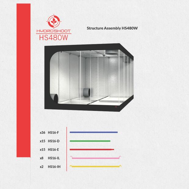 Secret Jardin Hydro Shoot 480W R2.0 480x240x200 cm