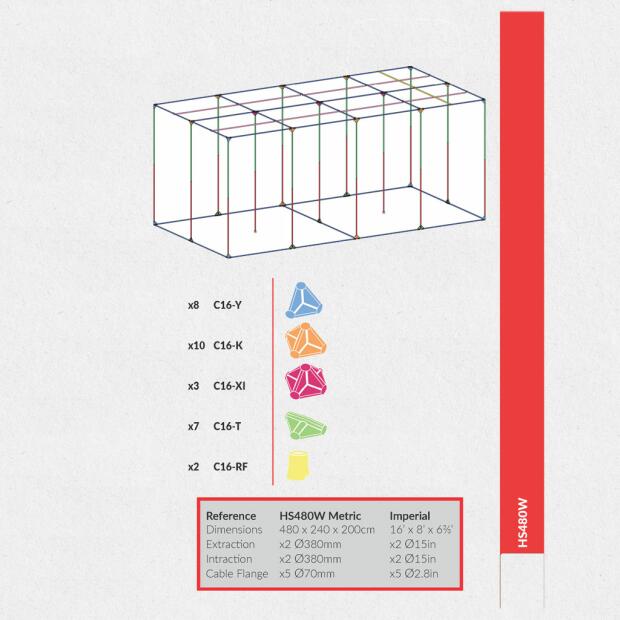 Secret Jardin Hydro Shoot 480W R2.0 480x240x200 cm