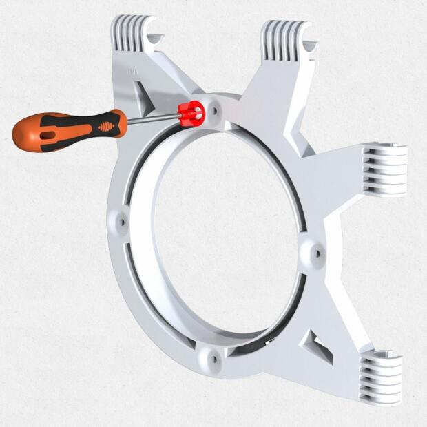 Secret Jardin Ducting Flange Kit ø150mm für 16-19mm Stangen inkl Cuttingtool