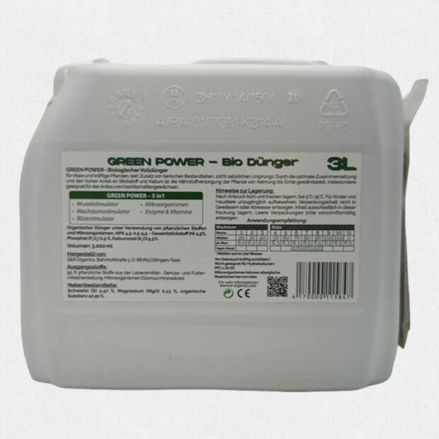 S&R Organics Green Power 5in1 Bio Dünger 3 Liter