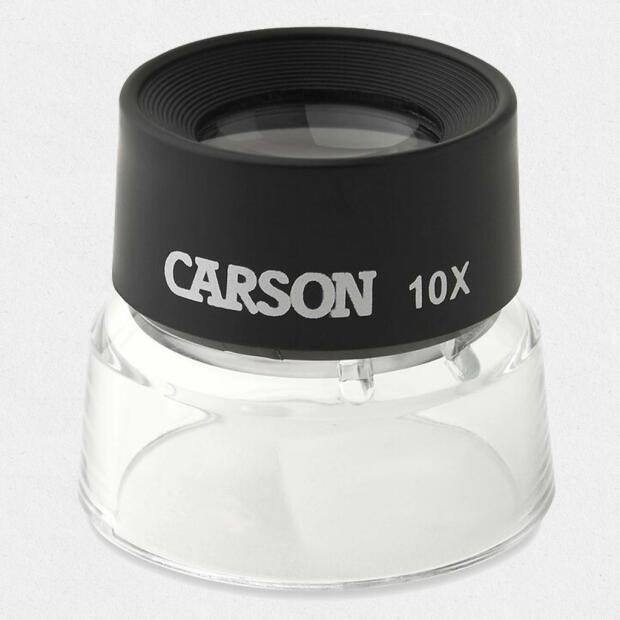 Carson LumiLoupe 10x Standlupe mit 25mm Doppellinse LL-10