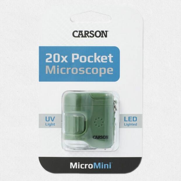 Carson MicroMini 20x LED Taschenmikroskop Grün