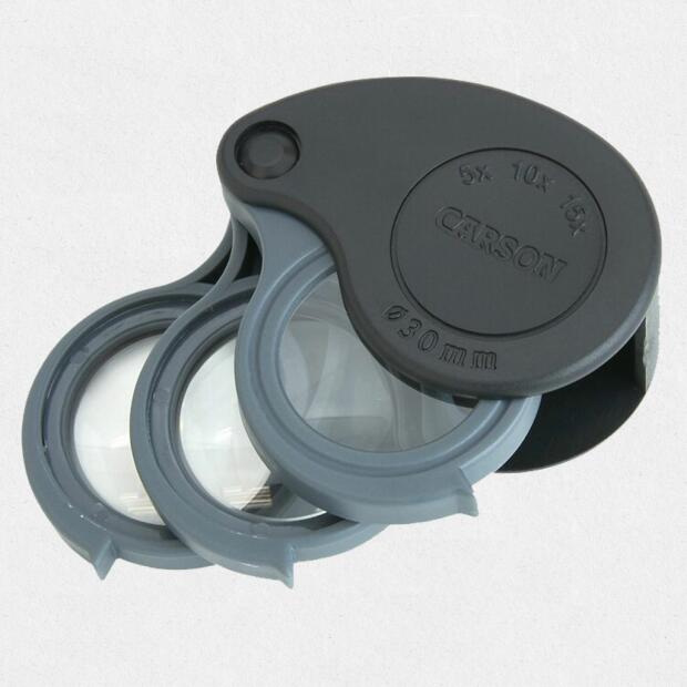 Carson TriView 5x/10x/15x Klapplupe TV-15