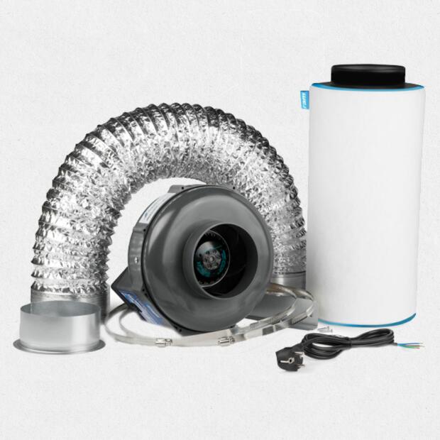 Lüftungsset 250 inkl. PK Rohrventilator 125AL 230/360 mm³/h und Zubehör