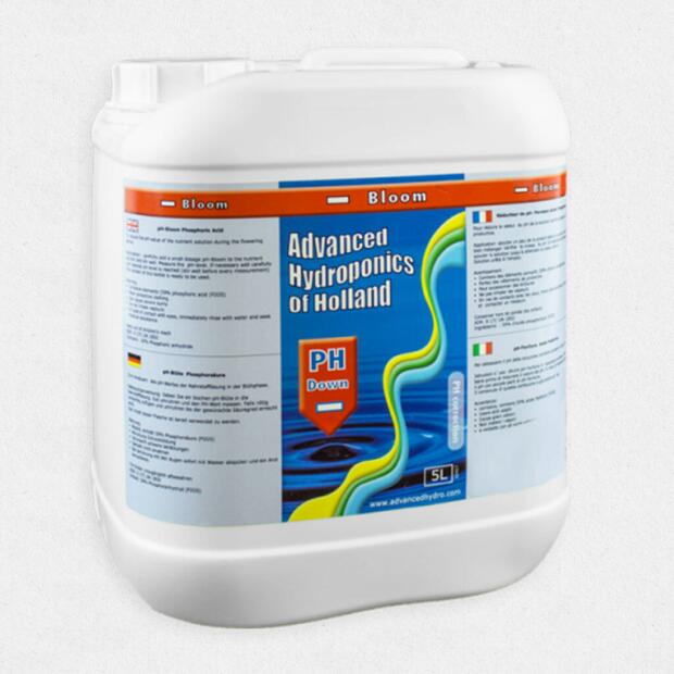 Advanced Hydroponics pH- Down Bloom 5 Liter