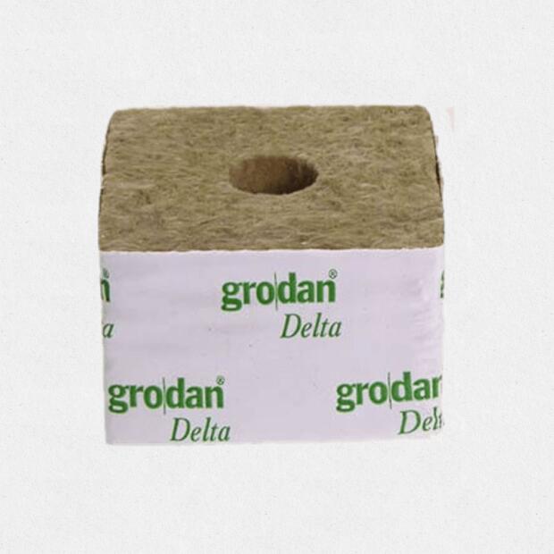 Grodan Steinwollblock kl .Loch 10X10X6,5cm