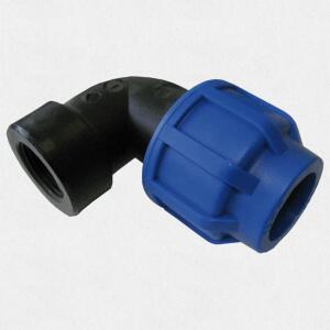 PE Winkel 25mm-3/4" IG Schraubanschluss