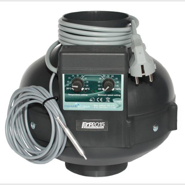 Rohrventilator PK100-TC 280m³ Klimacontroller