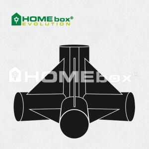 Homebox Spare Parts 4 Wege Verbinder 16mm